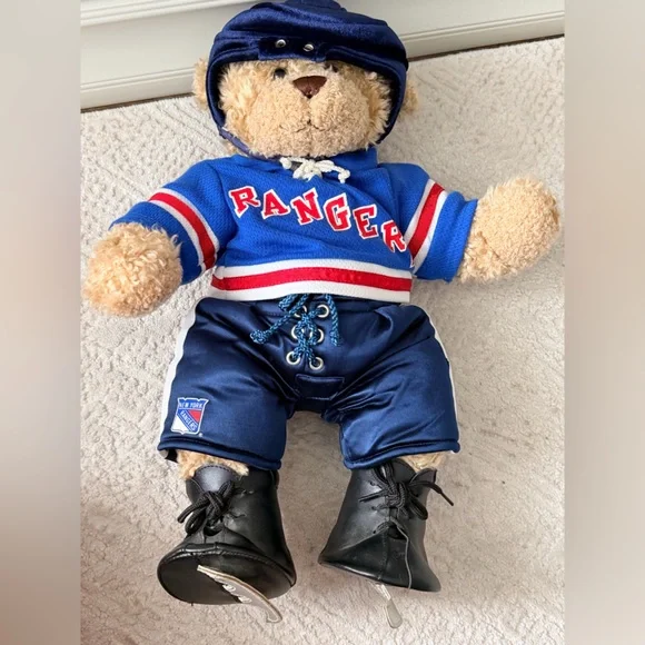 BUILD-A-BEAR New York Rangers Hockey NHL Official Plush Bear Stuffed 16 inches - Picture 2 of 12